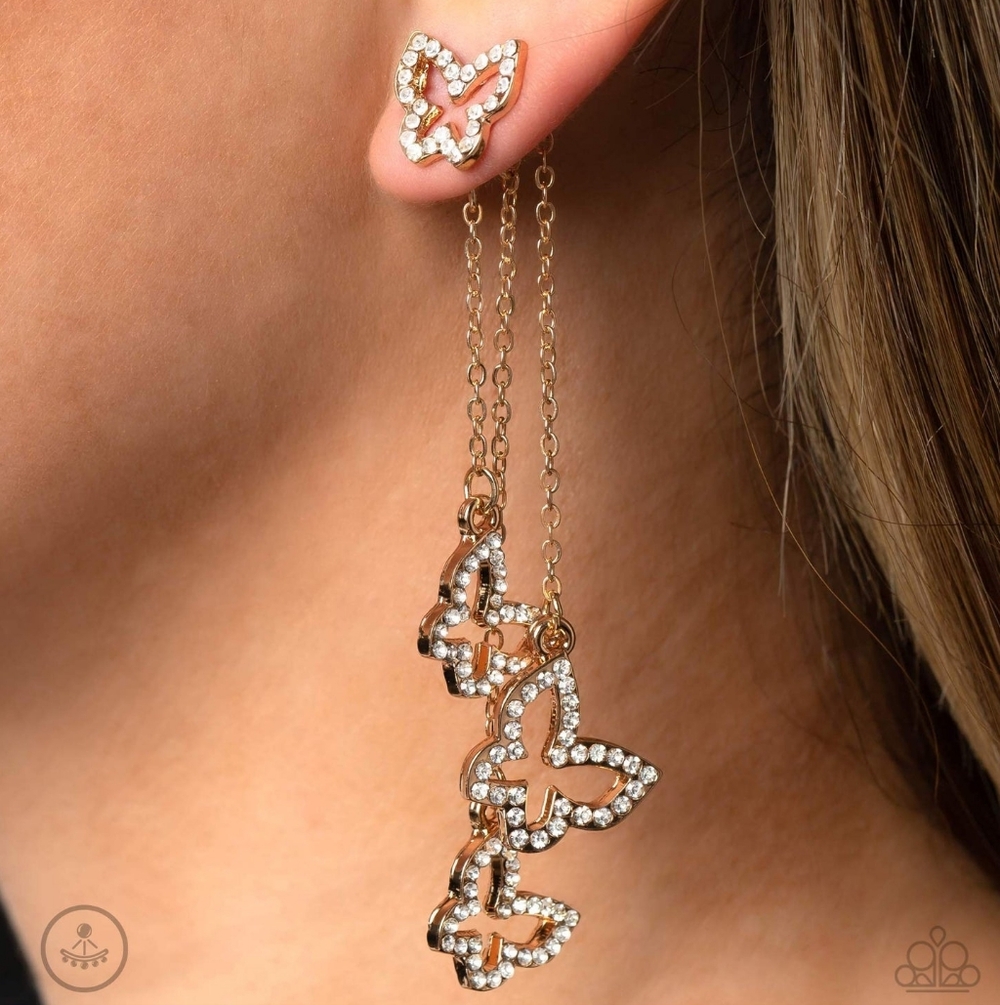 Elegant Gold Butterfly Earrings